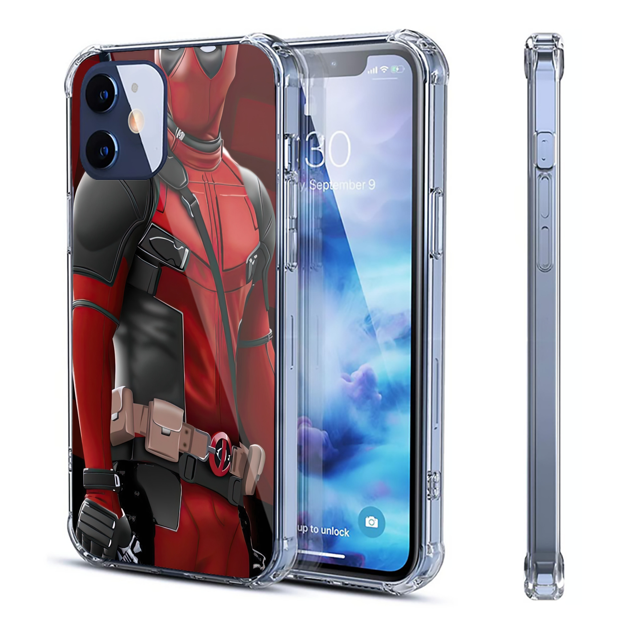 （画像用） Deadpool デッドプール 【iPhone 12シリーズ対応】透明スマホケース（クリアソフトケース）
